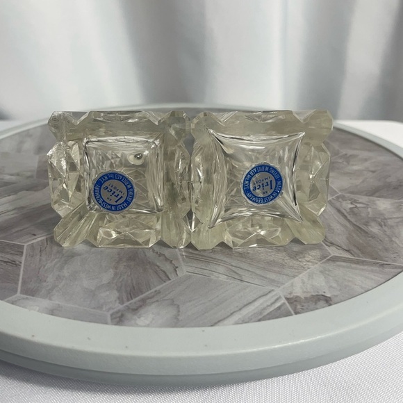 Vintage Irving W. Rice & Co. W. Germany Crystal Salt & Pepper Shakers 6.75” MCM - Picture 2 of 7